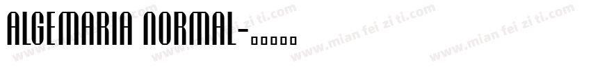 Algemaria Normal字体转换